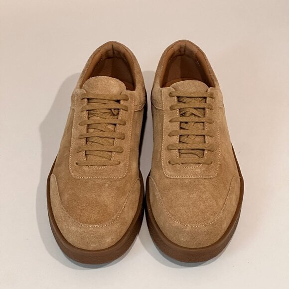 ZARA MEN BROWN CAMEL SUEDE SHOES - Picture 3 of 10